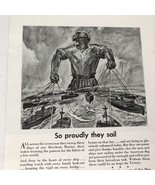 1943 Atlantic Gulf West Indies Steamship Print Ad Advertising Art Wartime - £7.48 GBP