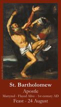 St. Bartholomew, Apostle, Prayer Card (10 pack), with a Free Jesus Card - £10.13 GBP