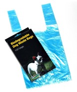 100 DOG PET WASTE POOP BAGS WITH HANDLES Blue by Petoutside Made In USA - £3.97 GBP