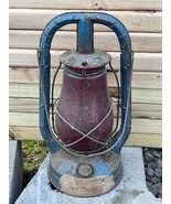 Vintage Dietz Red Globe Oil Lamp Lantern NOT TESTED 14&quot; Used - £46.43 GBP