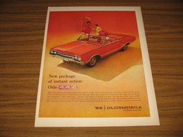 1965 Print Ad The &#39;65 Olds 4-4-2 Red Convertible Oldsmobile New Package - $13.71