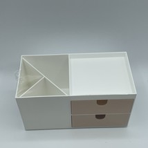 Desk Organizer with Drawers Pink and White NEW Dorm Room XO Sienna Beauty Room - £11.99 GBP