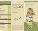 Starbucks Coffee Nutrition By The Plate Brochure  - £10.88 GBP
