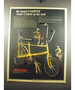 1969 Raleigh Chopper Bicycle Ad - We named it Chopper &#39;cause it chews up - £14.55 GBP