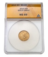 2015 1/10 Oz. G$5 Gold American Eagle Graded by ANACS as MS69 - €429,83 EUR
