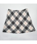 Tailor Black White Gingham Plaid Zip Short Mini Prep Skirt Plus 14 - £19.28 GBP