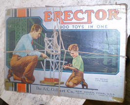 vintage Antique 1935 A.C. Gilbert Erector Set No. 1 1/2 - $29.03