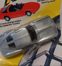 VTG Silver &#39;63 Corvette : 1994 MAISTO Power Racer Diecast Pull back &amp; go - £7.99 GBP