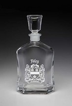 Foley Irish Coat of Arms Whiskey Decanter (Sand Etched) - £43.06 GBP