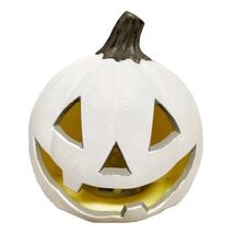 White Pre-Lit Halloween Jack-o'-Lantern, 5" - $18.80