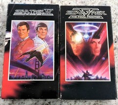 Lot of 2 Star Trek VHS movies W/Slip Covers Star Trek 4 &amp; 5 - Closeout pricing - £3.35 GBP