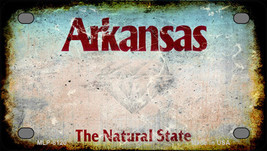 Arkansas State Rusty Novelty Mini Metal License Plate Tag - £11.97 GBP