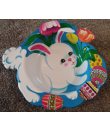 10&quot; Inner Diameter 2.5&quot; Deep Molded Plastic Easter Tray Bunny Rabbit Tul... - $9.00