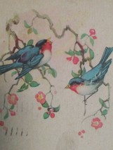 Joyous Easter Memories Greetings Blue Birds Singing Vintage Postcard 1925 - £3.90 GBP