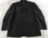 Nautica Suit Mens 40S Jacket 34x28 Pants Black Blue Pinstripes Wool Thre... - $79.19