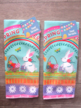 Easter 2 Fun Bright Cute Bunny Soft Hand Towels 15&quot; X 25&quot; Kitchen/Bathroom New! - £7.50 GBP