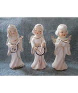 Three piece angel choir ceramic Made in Japan, gold trim, 5&quot; - $45.00