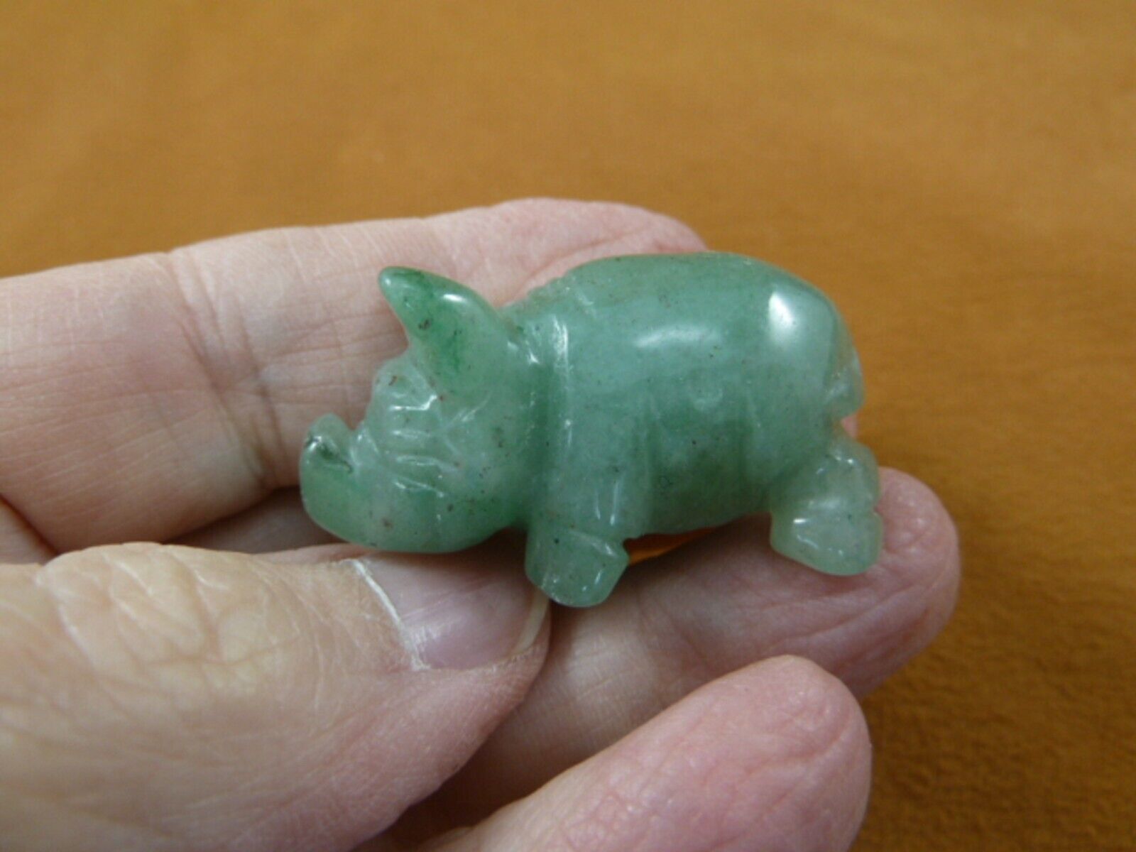 Primary image for Y-PIG-ST-579) little green Aventurine PIG piglet gemstone FIGURINE pigs piglet