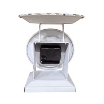 New small Scale Clock with distressed whitewash finish image 3