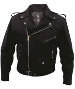 Men&#39;s Black Denim Motorcycle Jacket - £51.28 GBP+