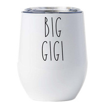 Funny Big Gigi Tumbler 12oz With Lid Mother&#39;s Day Wine Glass Xmas Gift For Mom - £17.53 GBP