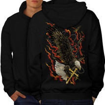 Eagle Cross Fire Fashion Sweatshirt Hoody  Men Hoodie Back - £16.47 GBP