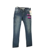 EckoRed Junior&#39;s Jeans Blue Embroidery Khaki Sequins Red Pink Size 5 x 32&quot; - £26.74 GBP