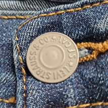 Boy's Youth Levi's Signature Dark Wash 5-Pocket Blue Jean Denim Sho... image 4