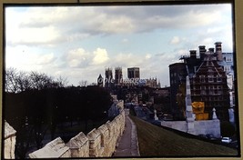 1978 York City Wall Street Scene with Double-decker Bus Color Slide - £2.36 GBP