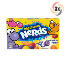 3x Packs Nerds Big Chewy Assorted Flavor Crunchy & Chewy Theater Candy 4.25oz - $276.25 MXN