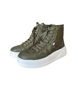 Tommy Hilfiger Gemmy High Top Sneaker Green Round Toe Walking Booties Si... - $60.93 CAD