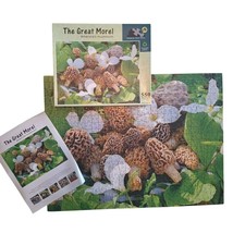 The Great Morel Mushroom Puzzle 550 Piece Michigan USA Rock Trillium Flower - £14.52 GBP