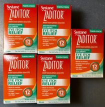 Lot of 5 Systane Zaditor Antihistamine Eye Drops Twin Packs EXP.  2025+ - £50.46 GBP