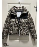 Kendall + Kylie Topeka Leopard/Black Puffer Jacket size medium Nwt - £59.75 GBP