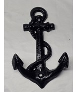 Rustic Cast Iron Ship Anchor Nautical Maritime 6.5&quot; Wall Hook Hanger Bea... - $15.38