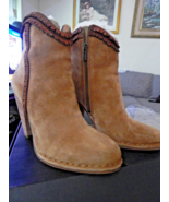 new Frye 701190 Womens Madeline Round Toe Leather Bootie Boots Tan Size 7.5 M - $157.41