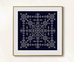 Winter Ornament Cross Stitch Biscornu pattern pdf - Pincushion Cross Sti... - $4.99
