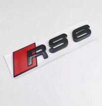 Chrome 3D Rear Trunk Emblem Badge For Audi RS6 Sedan Avant Gloss Black L... - $15.74