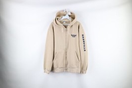 Vintage Rainforest Cafe Mens Medium Spell Out Nashville Full Zip Hoodie Beige - £38.18 GBP