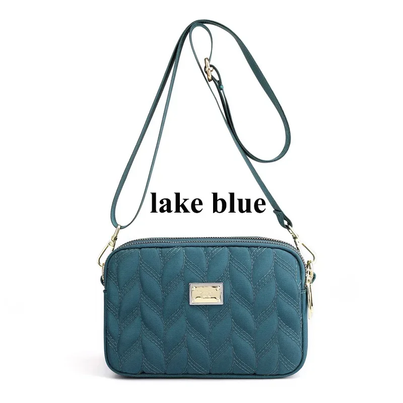 Women Small Multi Pocket Solid Color Waterproof Nylon Messenger Bag Shou... - $21.66