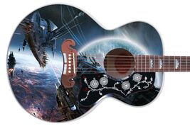 Guitar Skin Axe Wrap Vinyl Decal Righty Jumbo Acoustic Battle 4 Half Lif... - $50.99