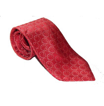 Ted Baker Dress Tie Silk Red With Pink Circles 3.5&quot; wide 58&quot; long Hand Made USA - £38.72 GBP