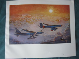 Keith Farris Aviation 9&quot; x 11&quot; Bookplate Print - KC-135 refueling B-52 - £1.92 GBP