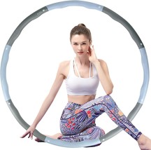 Exercise Fitness Hoop for Adults Adjustable Weighted Hoop for Adults Detachable  - £37.47 GBP