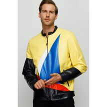 The Galt Yellow Leather Men Jacket image 2