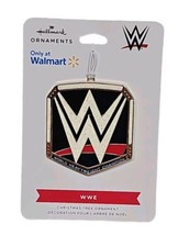 Hallmark WWE World Heavyweight Champion Belt Logo Metal Christmas Ornament - £9.91 GBP