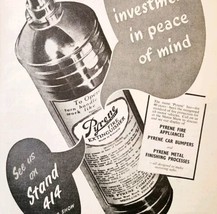 1954 Pyrene Fire Extinguisher Earls Court Advertisement Automobilia DWPP11 - $761.39 MXN