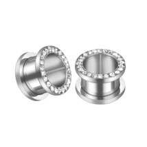 1pcs 6-16mm Tunnels Expander Piercing Jewelry Tunnels Punk Stainless Steel Stud  - £9.44 GBP