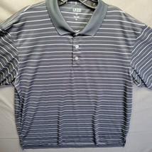 Izod Pro Series XFG Golf Polo Shirt Mens XL Black Multicolor Striped - $15.45