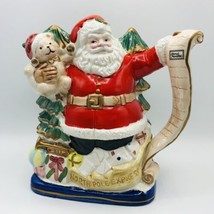 1993 North Pole Express Santa 5802 Water Pitcher Fitz and Floyd Omnibus 2 Quarts - £31.42 GBP